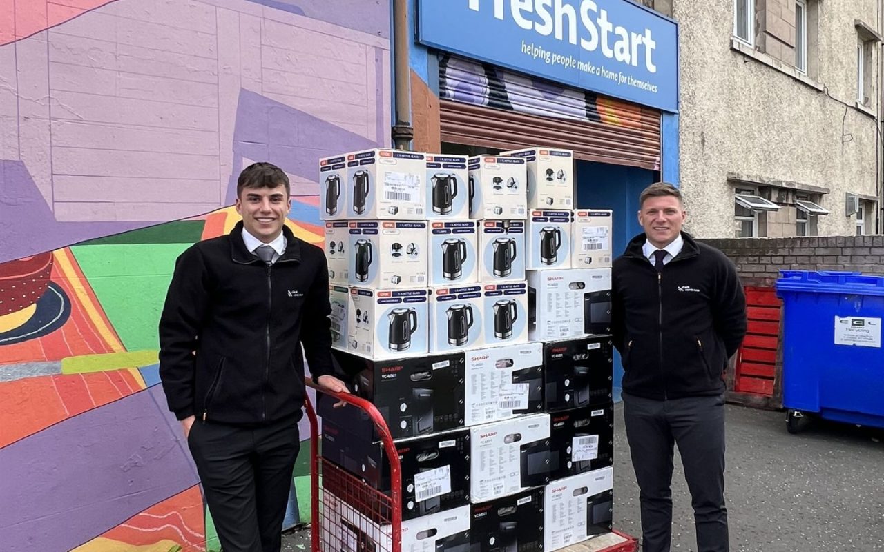 Clark Contracts donate household items to Fresh Start Scotland
