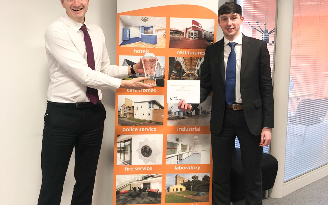 Clark Contracts present Alan Calder Memorial Prize