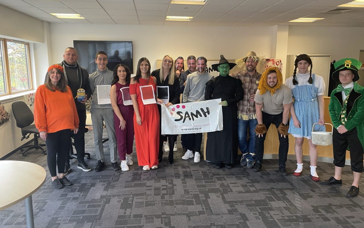 Clark Contracts raise £1,000 for SAMH with Halloween fundraiser