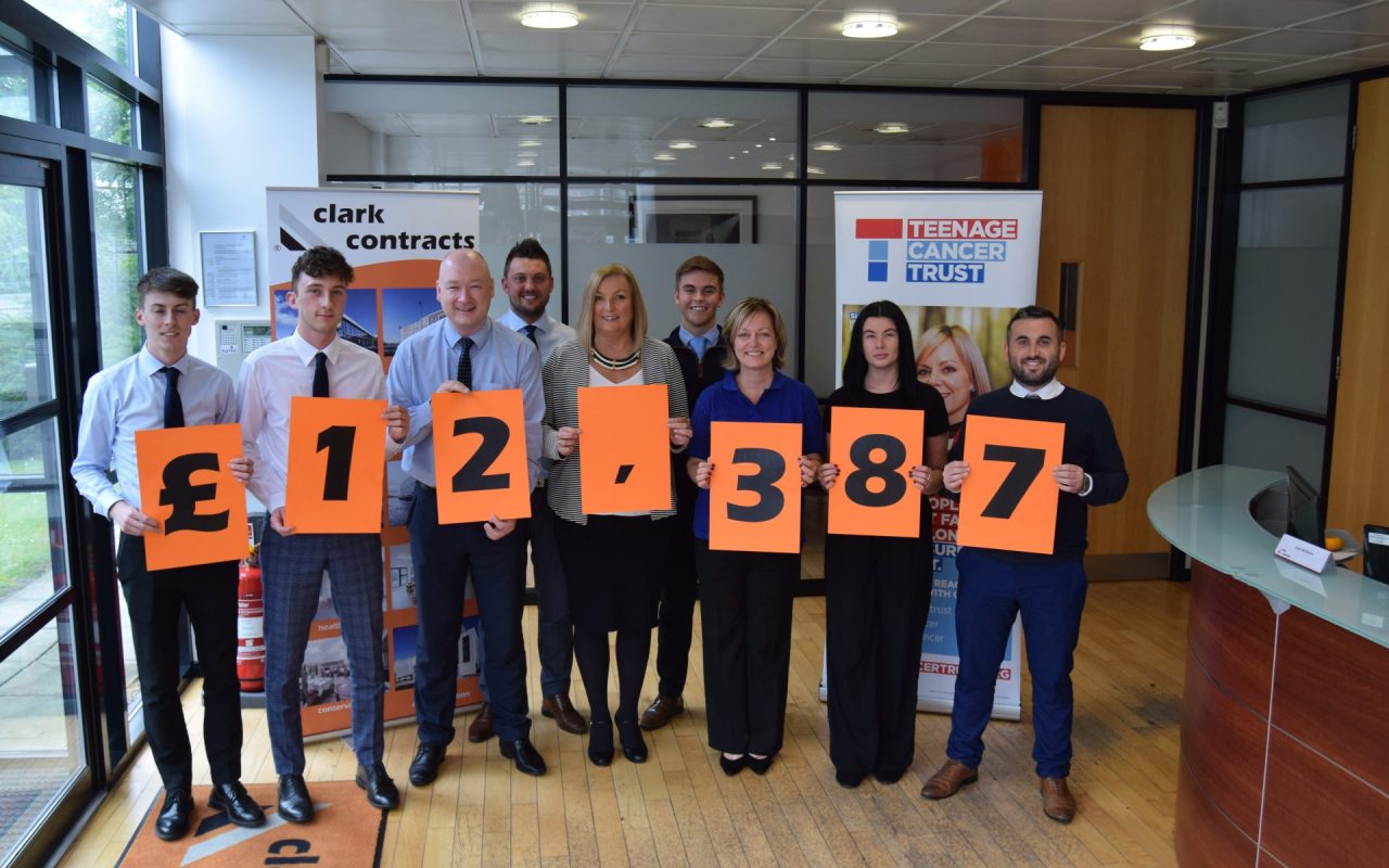 Clark Contracts complete partnership with Teenage Cancer Trust