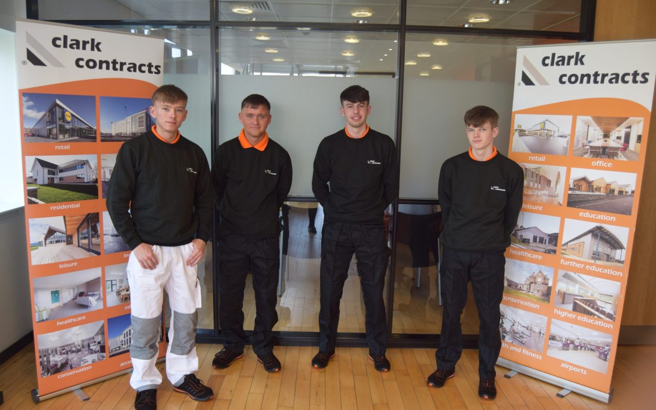 Six new apprentices begin their careers at Clark Contracts