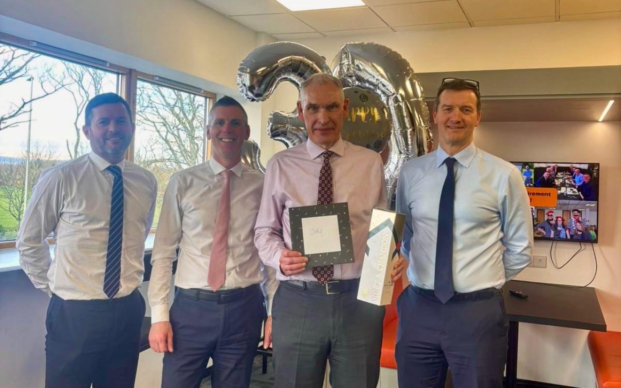 Finance Director John Mooney celebrates retirement from Clark Contracts