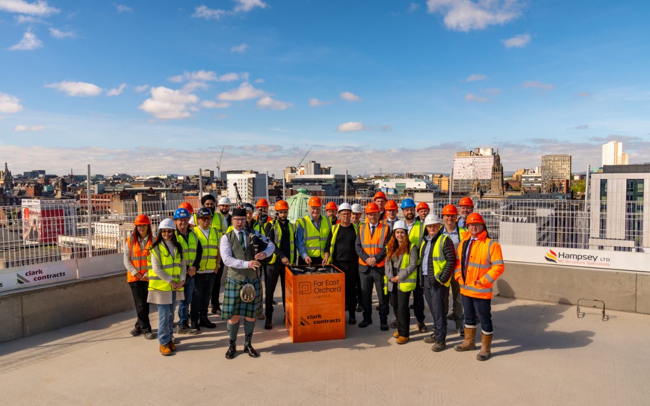 The Ice Vault student accommodation in Glasgow celebrates ‘topping out’
